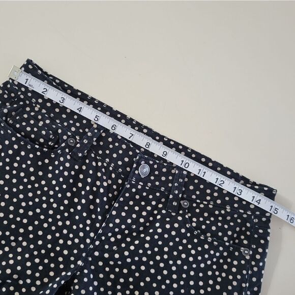 LOFT Ann Taylor Modern Straight Fit Black Polka Dot Jeans - Picture 6 of 14
